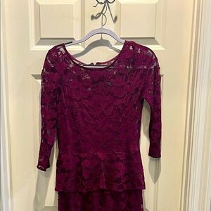 Gorgeous wine colored dress lace